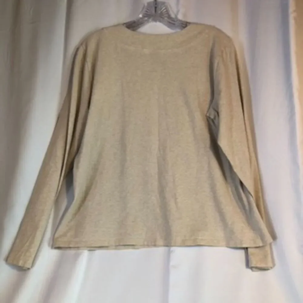 Christopher & Banks Sequin Embellished Top Shirt Size XL Christmas Bling Tree - Picture 2 of 7